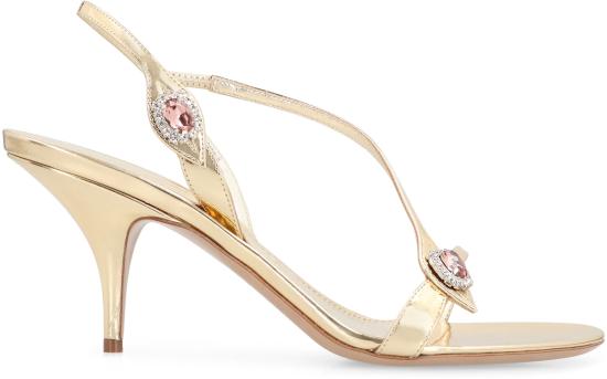  살바토레 페라가모 샌들 페라가모 라미네이트 송아지 가죽  골드 - SALVATORE FERRAGAMO