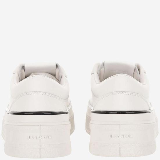  질샌더 스니커즈 질 샌더 송아지 가죽  화이트 - JIL SANDER