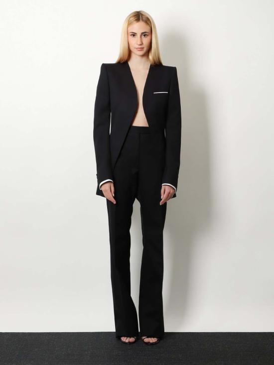  톰포드 스트레이트 팬츠 톰 포드 울 실크 팬츠 블랙 - TOMFORD