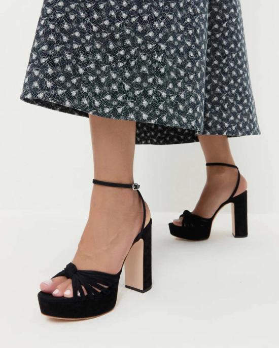  로플러랜달 샌들 로플러 랜달 리브카 가죽 매듭 플랫폼  블랙 - LOEFFLER RANDALL