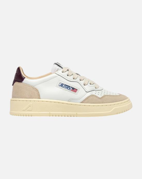 26FW 오트리 메달리스트 로우 레더 스니커즈 AULW LS18 WHITE FIG