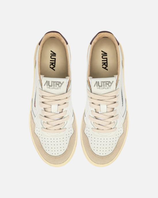 26FW 오트리 메달리스트 로우 레더 스니커즈 AULW LS18 WHITE FIG - AUTRY