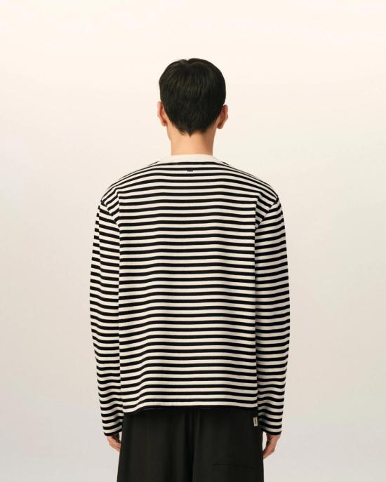  아미 셔츠 UTS414 JE0241 044 BLACK IVORY - AMI