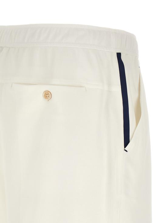 26FW 브루넬로 쿠치넬리 코튼 인터록 버뮤다 팬츠 ML8243390T C159 WHITE DOM - BRUNELLO CUCINELLI
