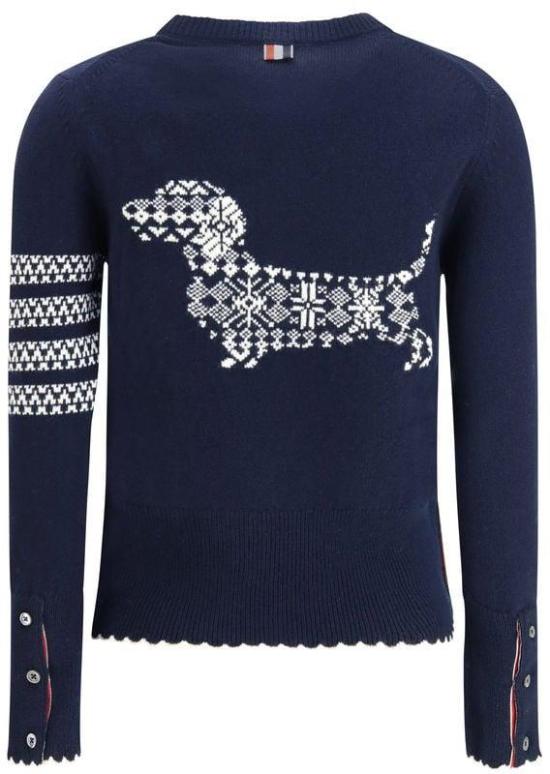 25FW 톰브라운 니트웨어 9989939396894 BLUE - THOM BROWNE