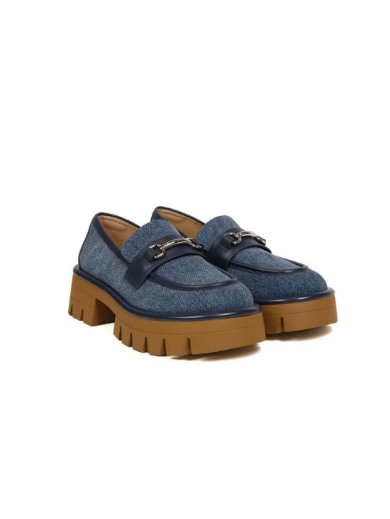  마이클 코어스 플랫 슈즈 MASTER 49S6CRFP3D DARK VINTAGE BLUE WASH Michael Kors - MICHAEL KORS