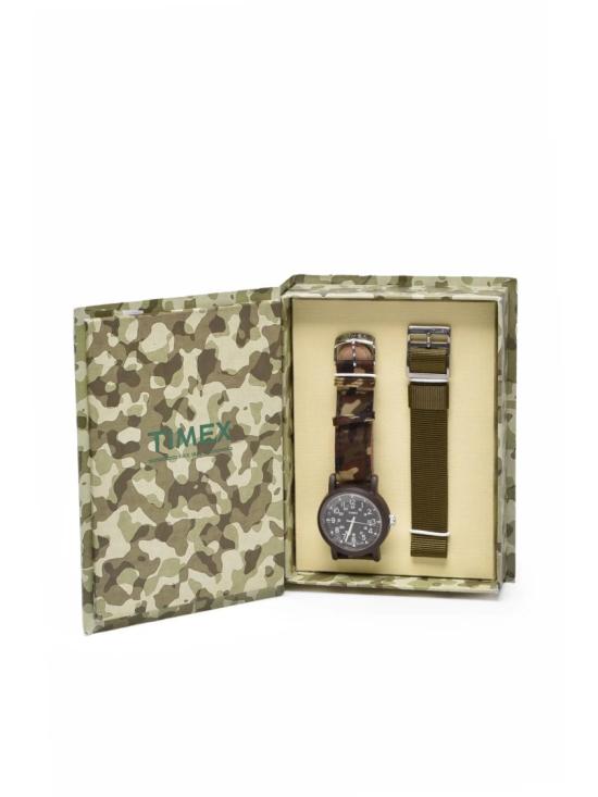 25FW 타이맥스 손목시계 위장 무늬 듀얼 스트랩 디지털 시계 - TIMEX
