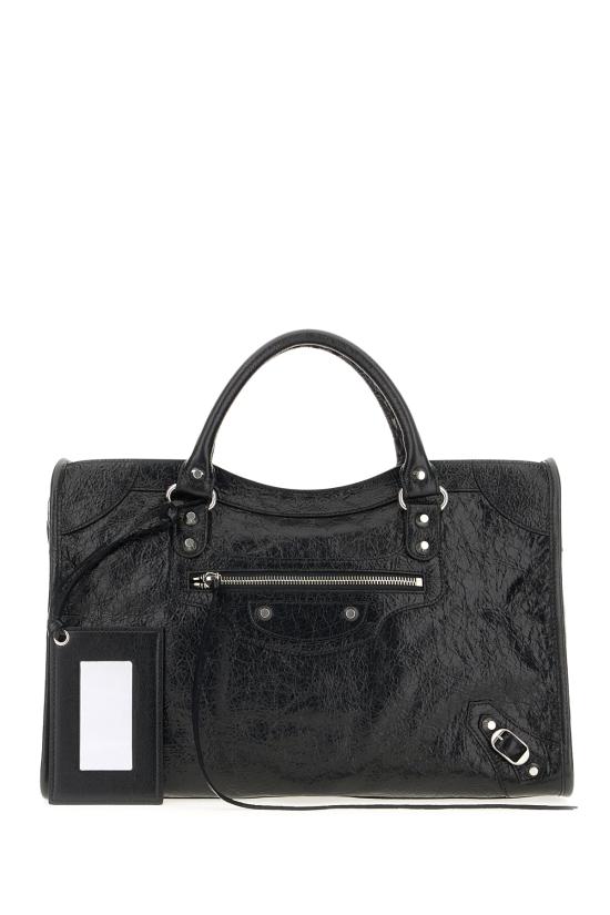 26FW 발렌시아가 르 시티 백 미디움 8657602ACLR 1000 BLACK