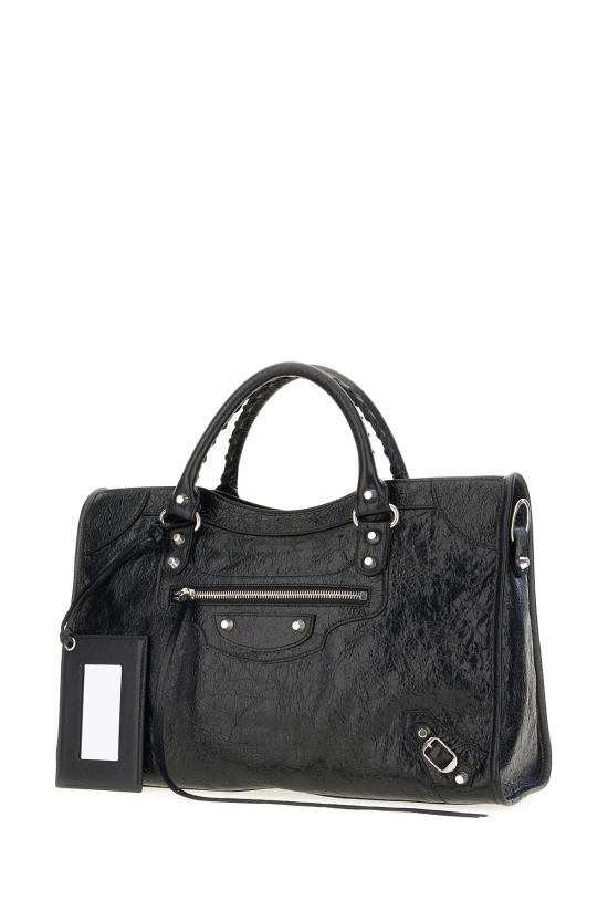 26FW 발렌시아가 르 시티 백 미디움 8657602ACLR 1000 BLACK - BALENCIAGA