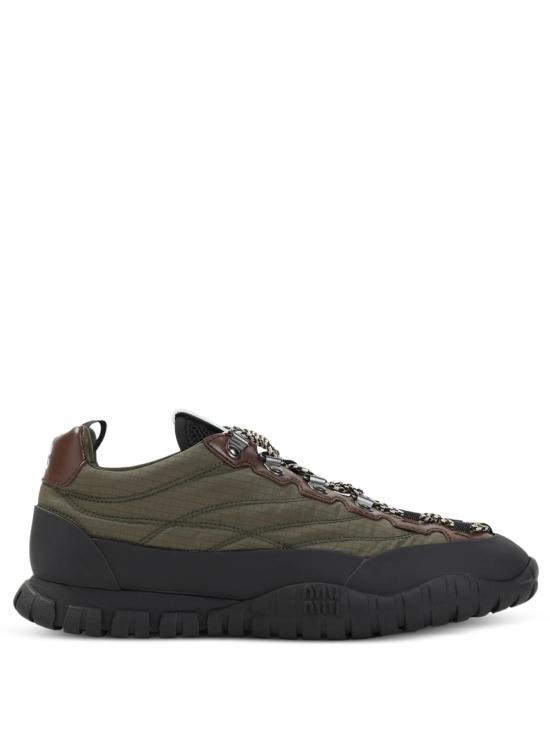 26FW 미우미우 타이어 테크니컬 레더 스니커즈 5E760EF005 FKS F0161 MILITARE