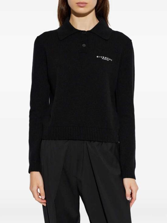 26FW 지방시 폴로 티셔츠 BW61J04ZTA 001 BLACK - GIVENCHY