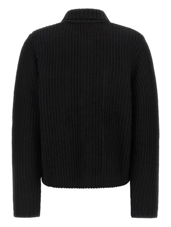 26FW 칼하트 WIP 로고 패치 골지 가디건 I035379 89XX BLACK - CARHARTT WIP
