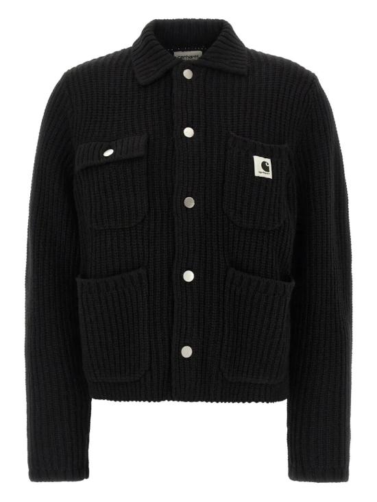 26FW 칼하트 WIP 로고 패치 골지 가디건 I035379 89XX BLACK