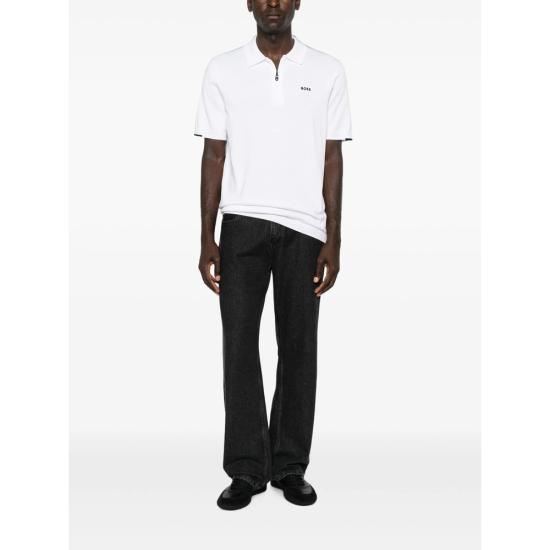 26FW 보스 폴로 티셔츠 50558344 100 WHITE - BOSS