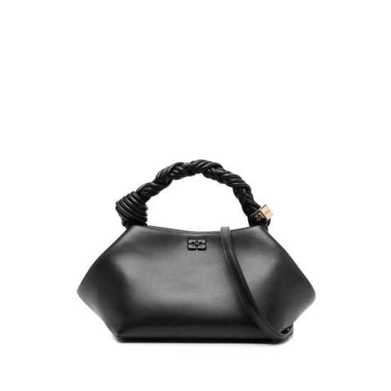26FW 가니 스몰 레더 보우 토트백 A5241 099 BLACK