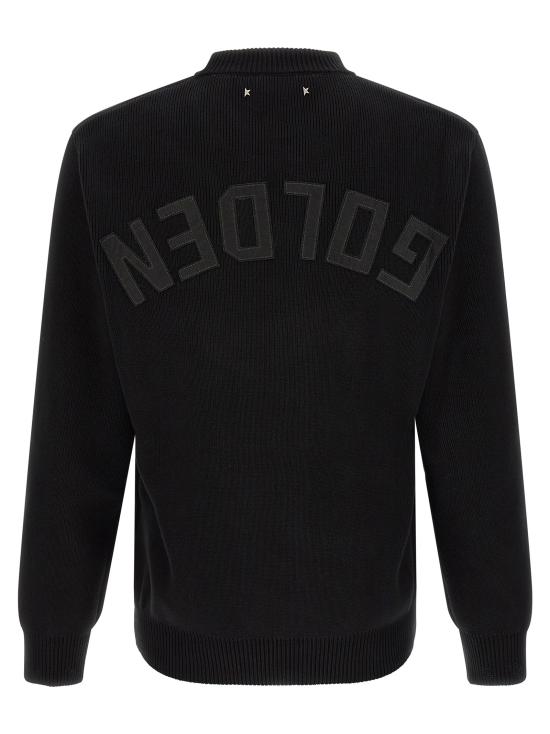 26FW 골든구스 Golden 레터링 밀리터리 크루넥 스웨터 GMP00841P0019729010090100 Black - GOLDEN GOOSE