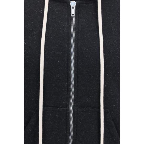 26FW 릭 오웬스 후드 티셔츠 제이슨 후드티 블랙 - RICK OWENS