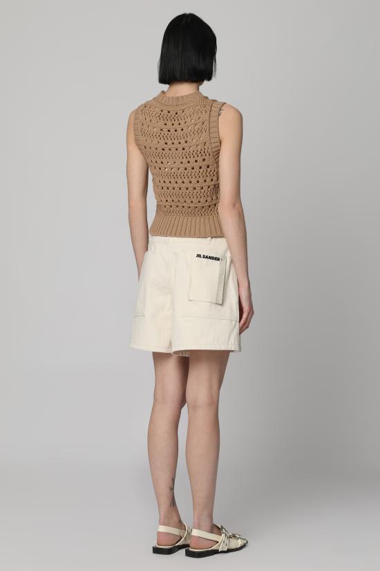  질샌더 데님 숏팬츠 질 샌더 데님 반바지 베이지 - JIL SANDER