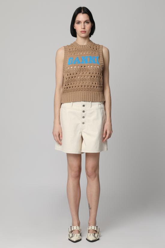  질샌더 데님 숏팬츠 질 샌더 데님 반바지 베이지 - JIL SANDER
