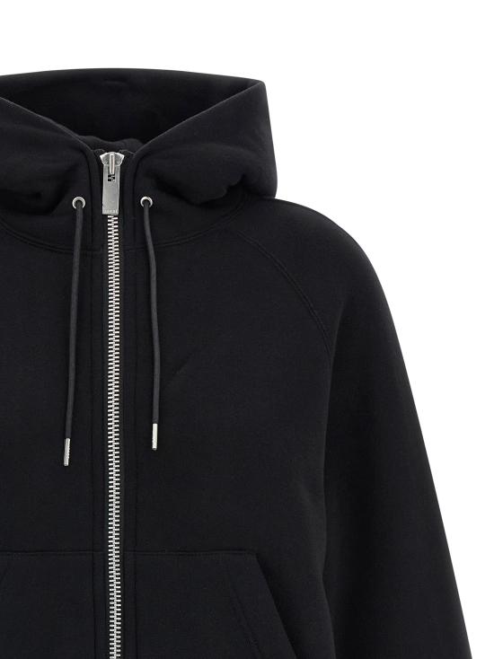 26FW 사카이 긴팔 티셔츠 면 후드티 블랙 - SACAI