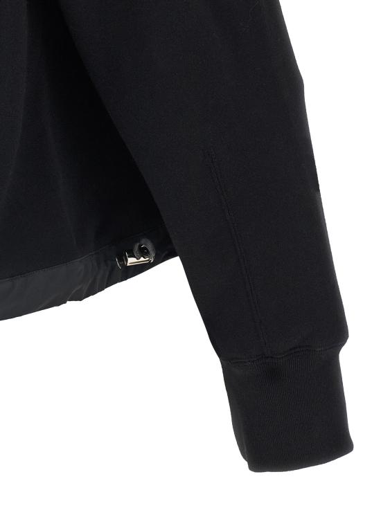 26FW 사카이 긴팔 티셔츠 면 후드티 블랙 - SACAI