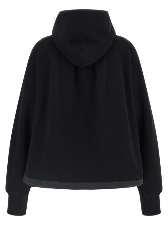 26FW 사카이 긴팔 티셔츠 면 후드티 블랙 - SACAI