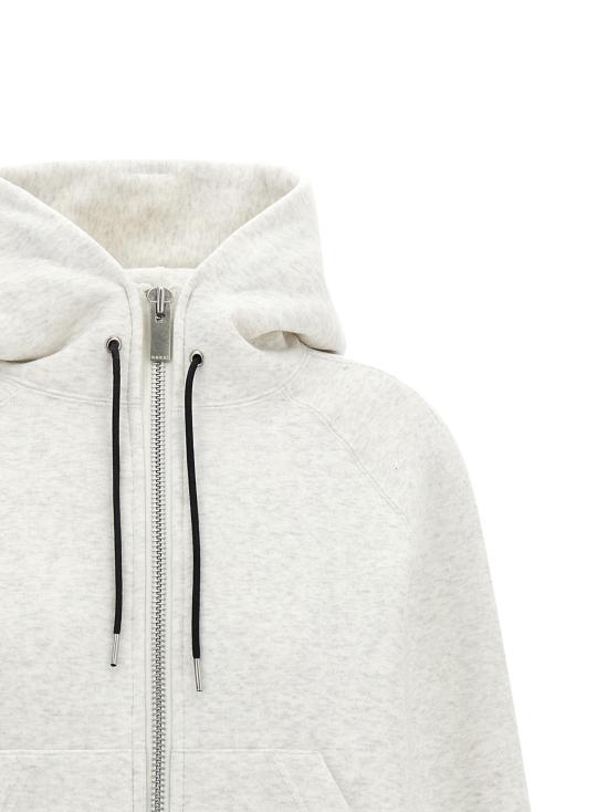 26FW 사카이 긴팔 티셔츠 면 후드티 스웨트셔츠 화이트 - SACAI