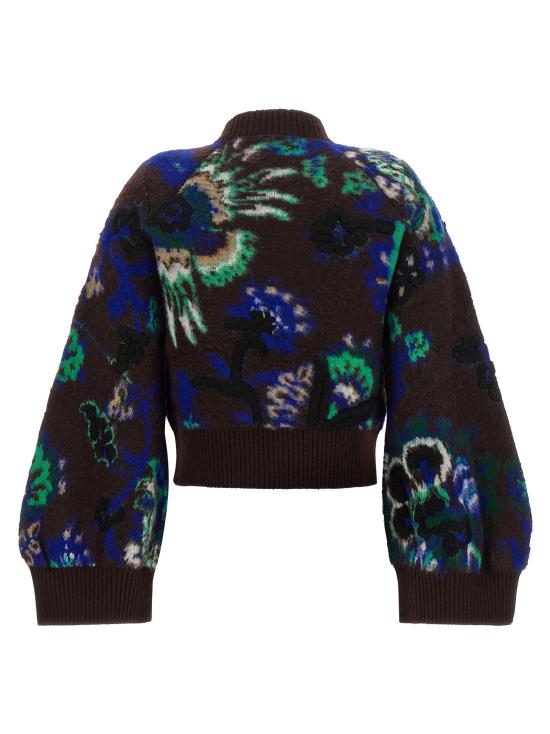 26FW 사카이 패딩 플로럴 자카드 블라우스  재킷 브라운 - SACAI