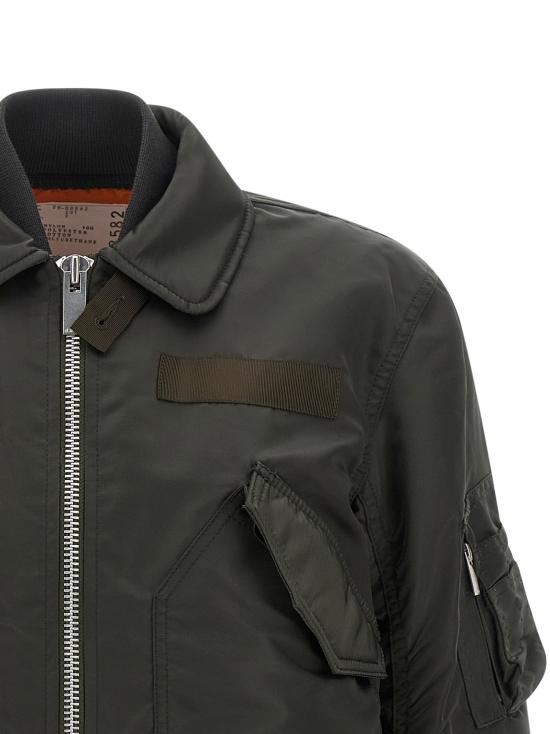 26FW 사카이 패딩 이중 레이어 블라우스형  재킷 (녹색) - SACAI