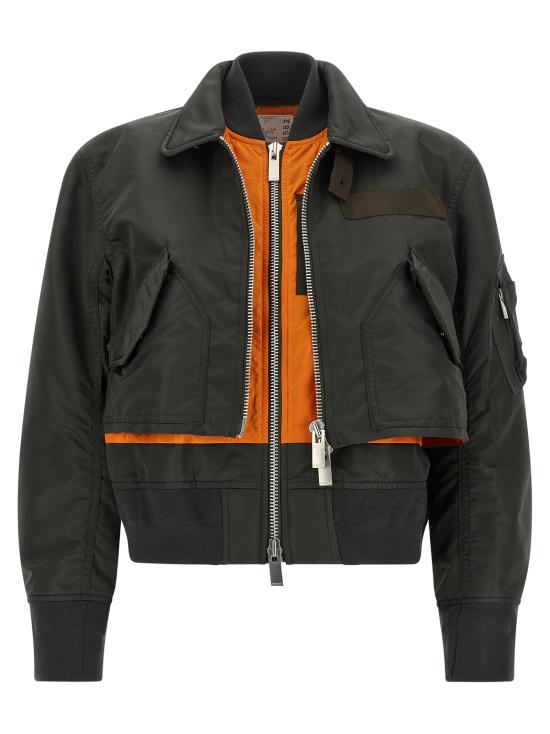 26FW 사카이 패딩 이중 레이어 블라우스형  재킷 (녹색) - SACAI
