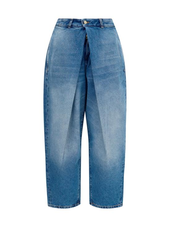  발망 데님 팬츠 배럴 데님 진 블루진 - BALMAIN
