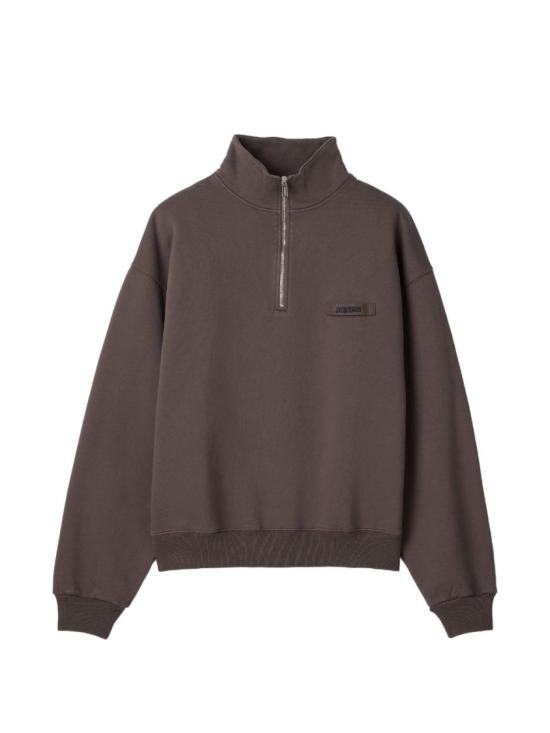 26FW 자크뮈스 하프 집업 스웨트 셔츠 SSM00313AJ0 0174850 BROWN