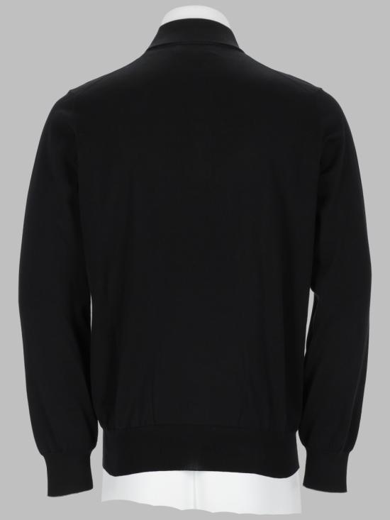 26FW 브루넬로 쿠치넬리 니트 폴로 셔츠 M29800135 CH101 BLACK - BRUNELLO CUCINELLI