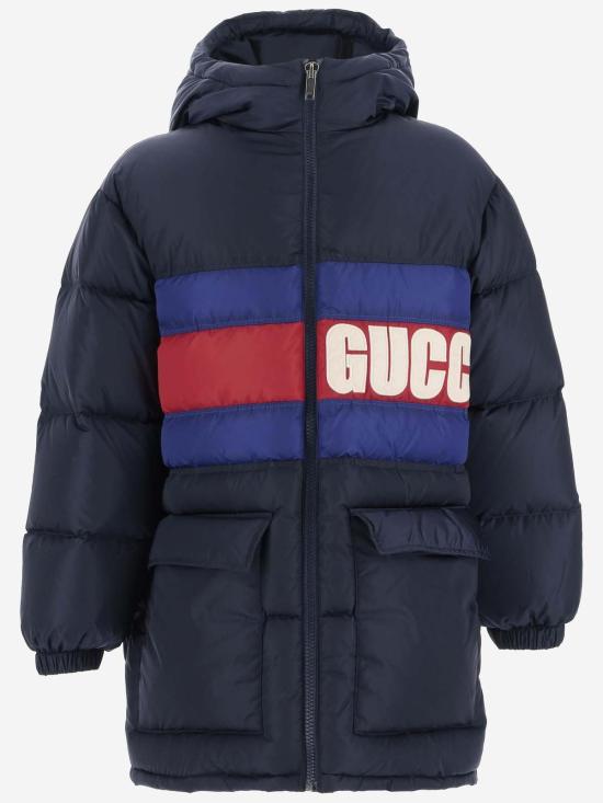  [키즈] 구찌 자켓 키즈 나일론 다운 재킷 네이비 - GUCCI