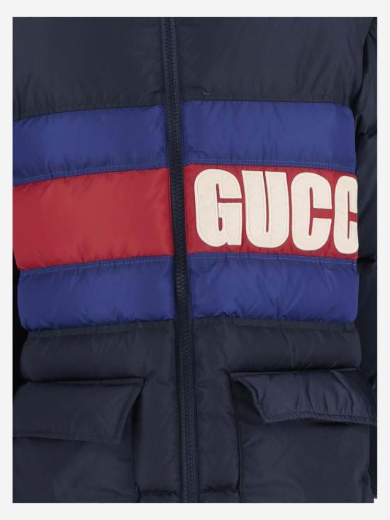  [키즈] 구찌 자켓 키즈 나일론 다운 재킷 네이비 - GUCCI