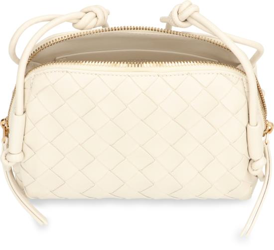 보테가베네타 가방 Bottega Veneta 파우치 인트레치아토 송아지 가죽 클러치 백 씨 솔트 - BOTTEGA VENETA