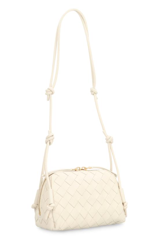  보테가베네타 가방 Bottega Veneta 파우치 인트레치아토 송아지 가죽 클러치 백 씨 솔트 - BOTTEGA VENETA