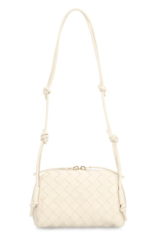  보테가베네타 가방 Bottega Veneta 파우치 인트레치아토 송아지 가죽 클러치 백 씨 솔트 - BOTTEGA VENETA