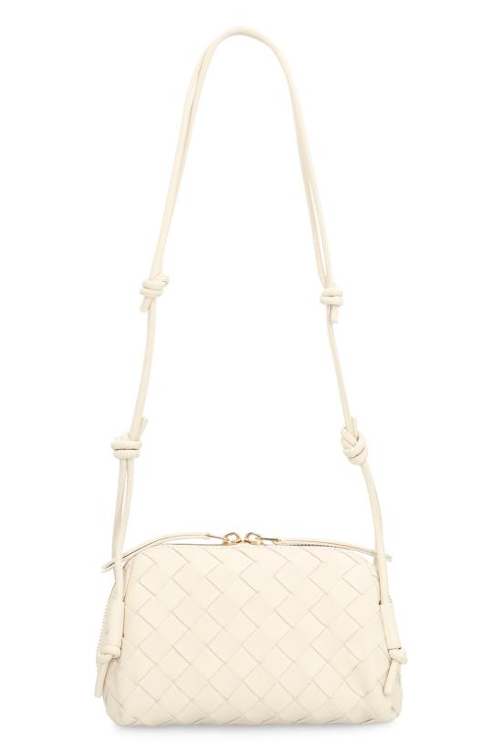  보테가베네타 가방 Bottega Veneta 파우치 인트레치아토 송아지 가죽 클러치 백 씨 솔트 - BOTTEGA VENETA