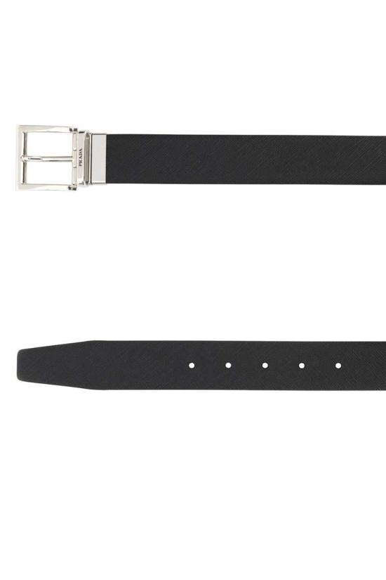 26FW 프라다 사피아노 가죽 벨트 2CC004 053 F0XCR BLACK CAFFE DOM - PRADA