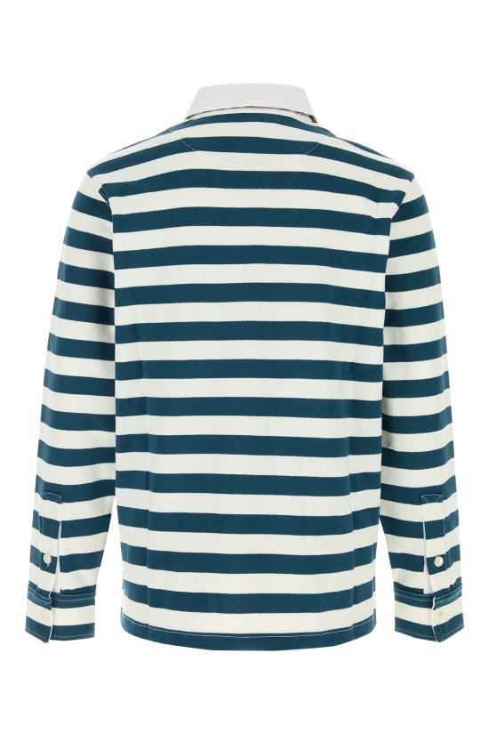 26FW 버버리 니트웨어 8127647 C6462 NICKELBLUECOTTONWHITE - BURBERRY