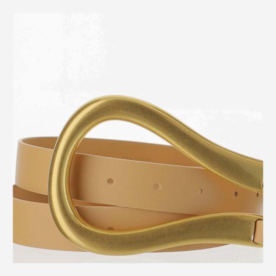  보테가베네타 벨트 보테가 베네타 프렌치 카프 더블 스트랩  아몬드/골드 - BOTTEGA VENETA