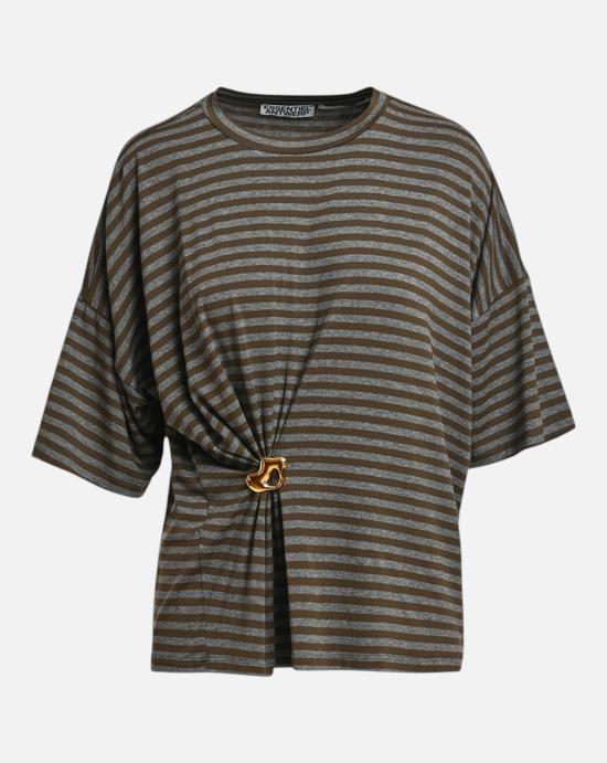  에센셜앤트워프 반팔 티셔츠 KRISS K1KM GREY GREEN