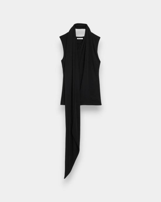 26SS 아미 저지 슬리브리스 라발리에르 탑 FTP827JE0223 001 NOIR