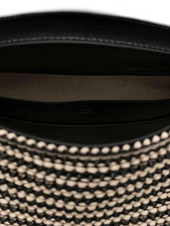 25FW 토템 T락 우븐 레더 탑핸들백 252WAL961LE0134208 BLACK - TOTEME