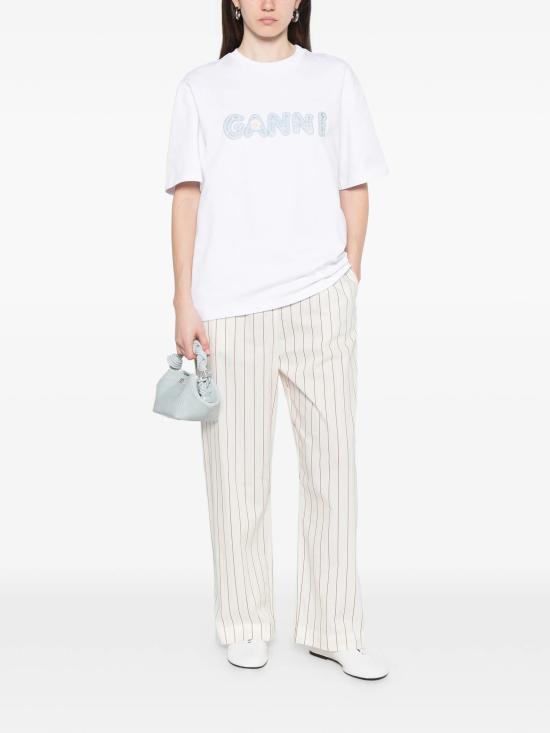 26FW 가니 헤비 코튼 저지 티셔츠 A1050188 151 BIANCO - GANNI