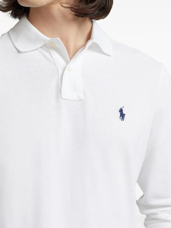 26FW 폴로 랄프로렌 클래식 핏 코튼 폴로 셔츠 710680790 001 Bianco - POLO RALPH LAUREN