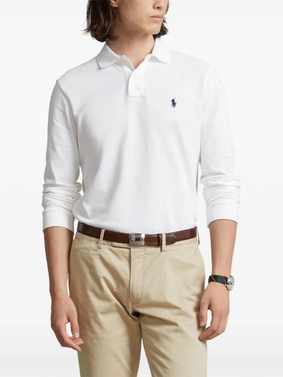 26FW 폴로 랄프로렌 클래식 핏 코튼 폴로 셔츠 710680790 001 Bianco - POLO RALPH LAUREN
