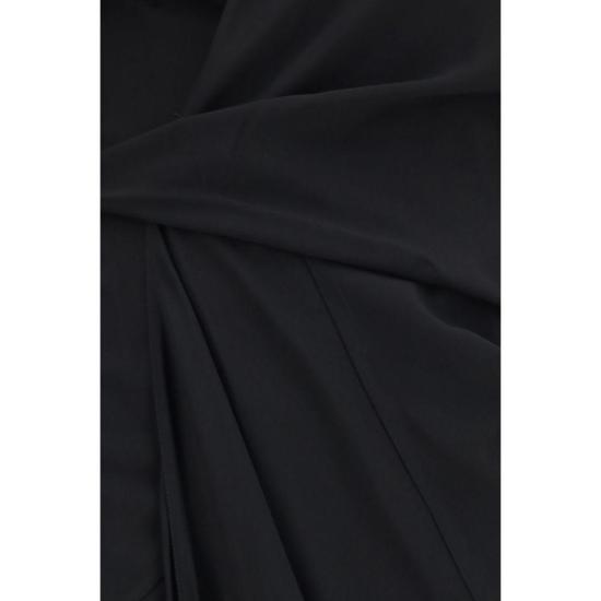 26FW 릭 오웬스 롱 원피스 랩 드레이프 롱 드레스 블랙 - RICK OWENS