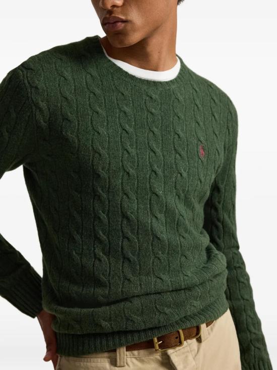 26FW 폴로 랄프로렌 케이블 니트 스웨터 710876762 507 VERDE - POLO RALPH LAUREN